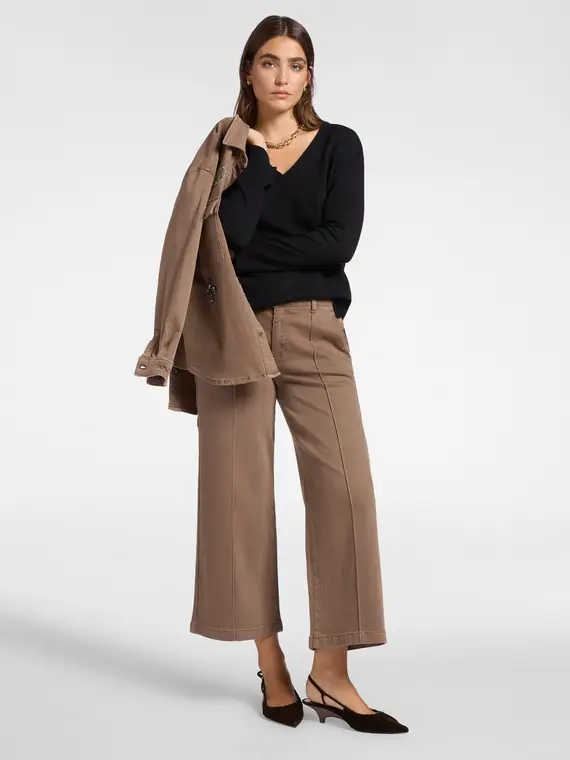 Maglia V neck Donna, Nero (42 IT) miniatura 3