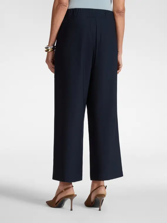 Pantaloni ampi con pieghe Donna, Blu (58 IT) miniatura 2