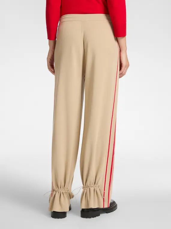 Pantaloni ampi in maglia Donna, Beige (50 IT) miniatura 2