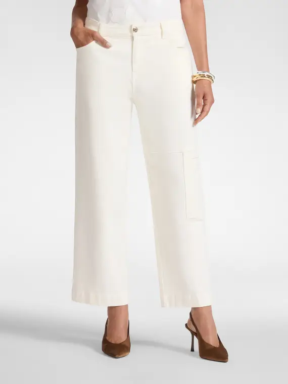 Elena Mirò Pantaloni cargo Donna Bianco 4245156 miniatura 3