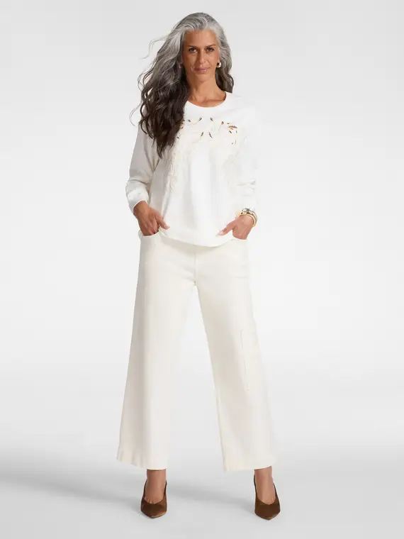 Elena Mirò Pantaloni cargo Donna Bianco 4245156