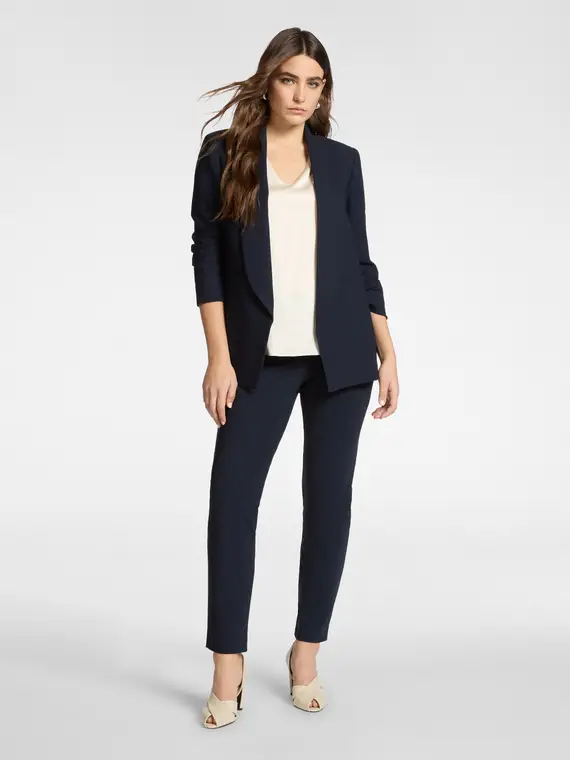 Pantaloni chinos in jersey Donna, Blu