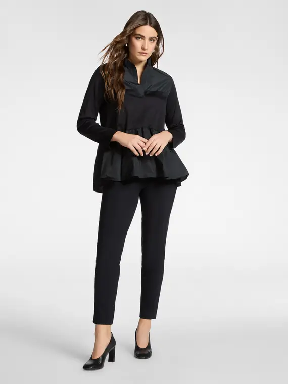 Pantaloni chinos in jersey Donna