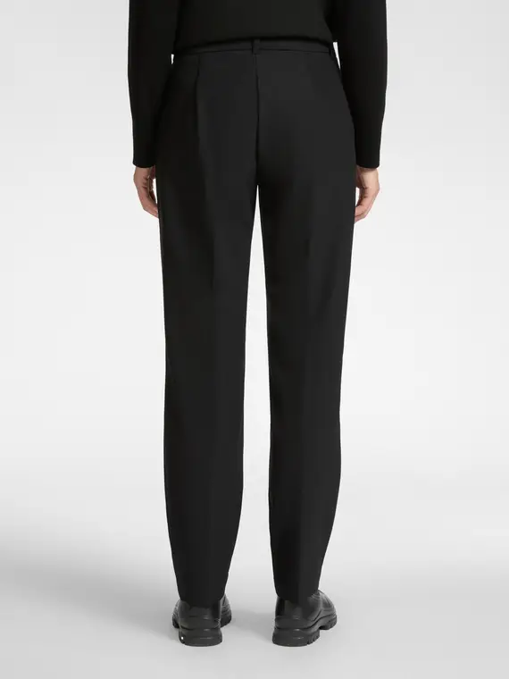 Pantaloni chinos in tessuto tecnico Donna, Nero miniatura 2