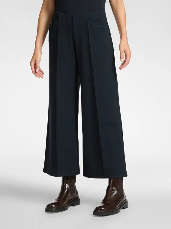 Pantaloni cropped in scuba leggero Donna, Blu (56 IT) miniatura 3