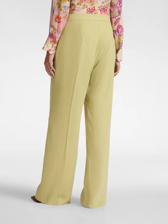 Pantaloni in cady Donna, Verde chiaro miniatura 2