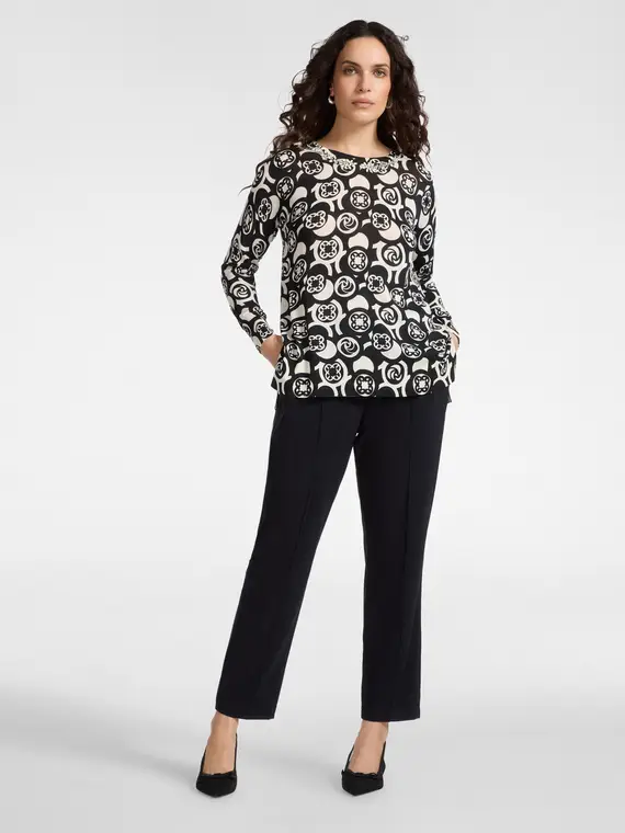 Pantaloni in jersey Donna, Nero (52-54 IT)