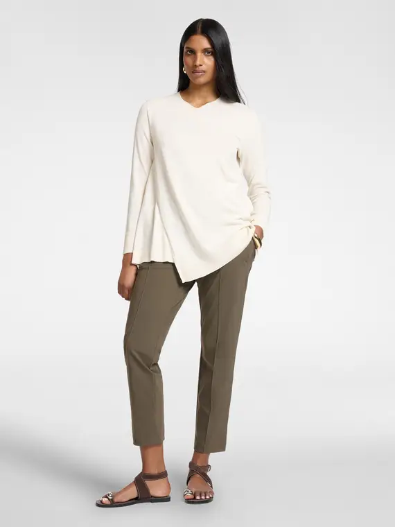 Pantaloni in jersey Donna, Verde militare (56 IT)