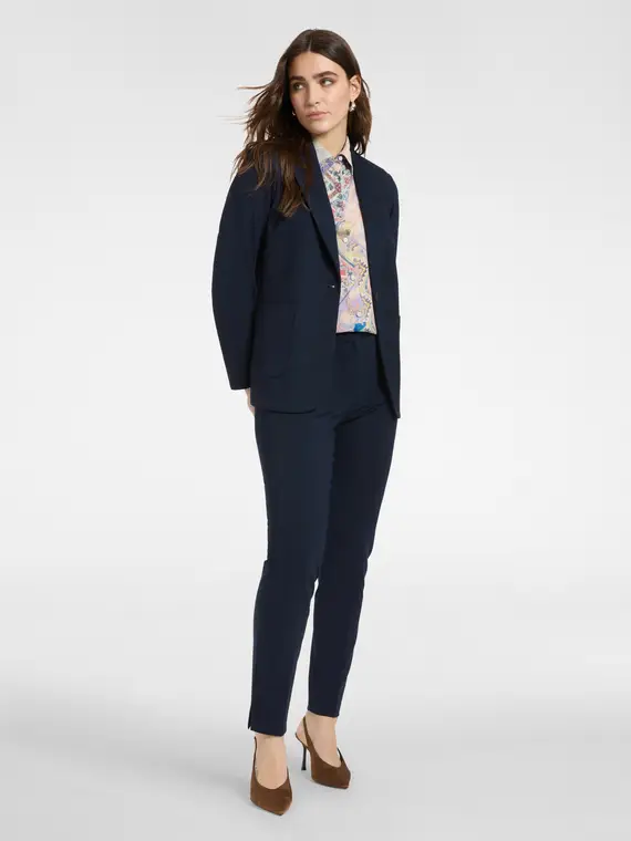 Pantaloni in punto Milano Donna, Blu