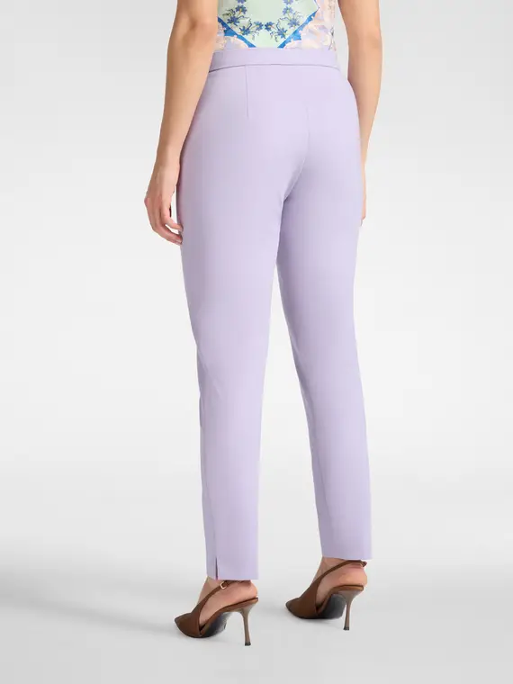Pantaloni in punto Milano Donna, Viola miniatura 2