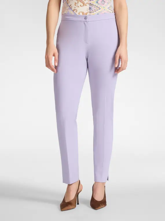 Pantaloni in punto Milano Donna, Viola miniatura 3