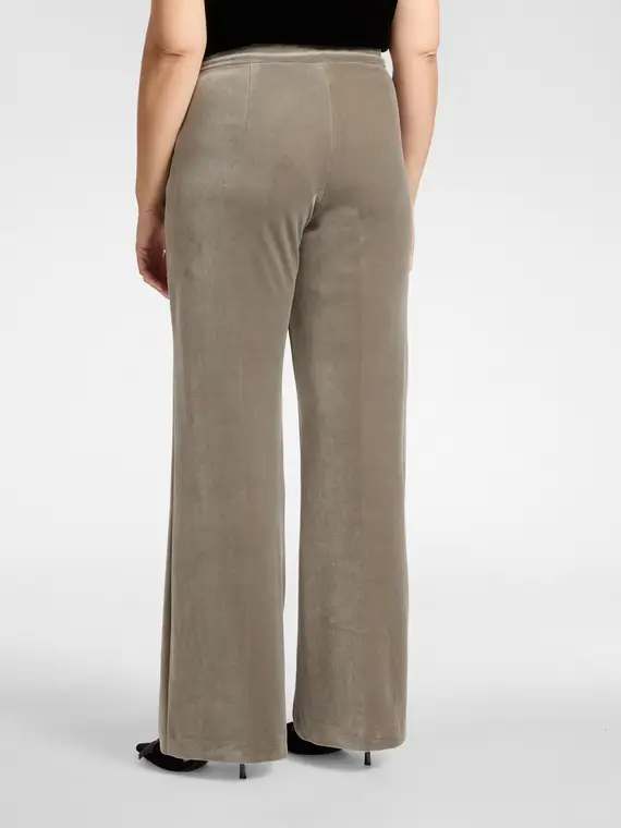 Pantaloni in velluto Donna, Grigio miniatura 2