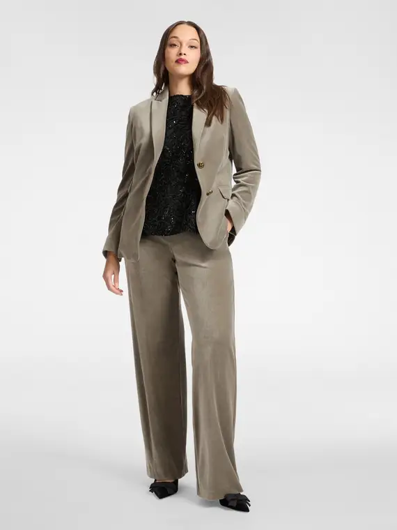 Pantaloni in velluto Donna, Grigio