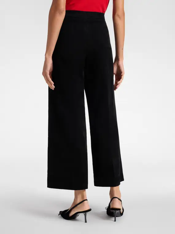 Pantaloni in velluto Donna, Nero miniatura 2