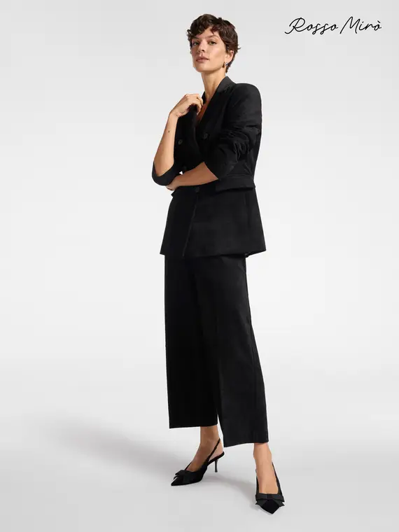 Pantaloni in velluto Donna, Nero