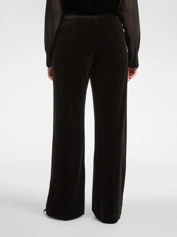 Pantaloni in velluto Donna, Nero miniatura 2