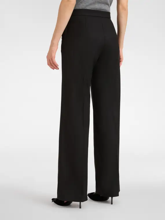 Pantaloni maschili in flanella Donna, Nero miniatura 2