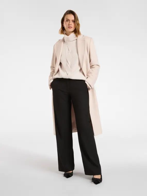 Pantaloni maschili in flanella Donna, Nero