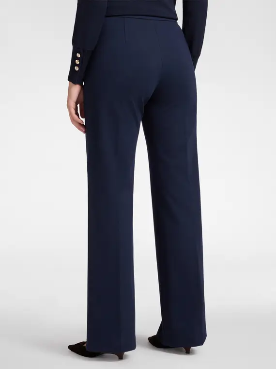 Pantaloni maschili in punto Milano Donna, Blu miniatura 2