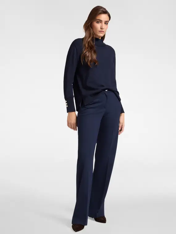 Pantaloni maschili in punto Milano Donna, Blu