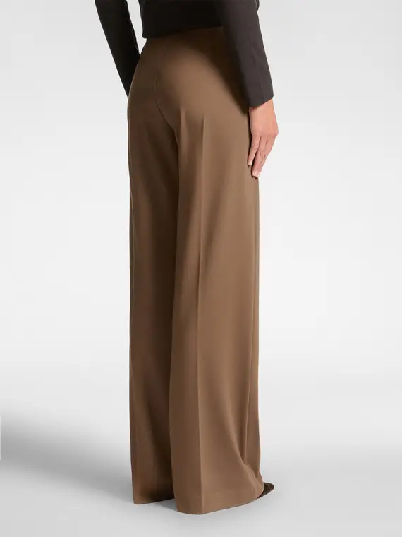 Pantaloni maschili in punto Milano Donna, Marrone miniatura 2