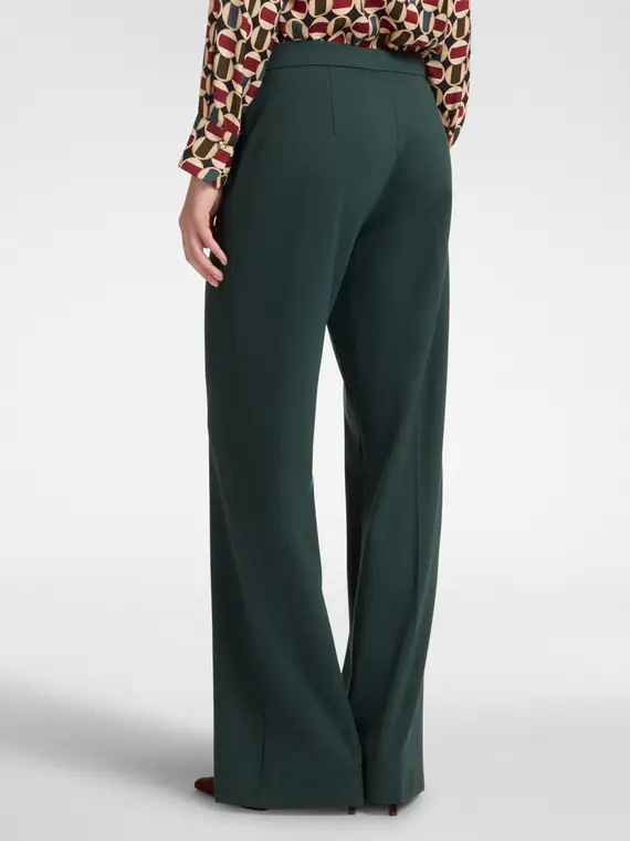 Pantaloni maschili in punto Milano Donna, Verde miniatura 2