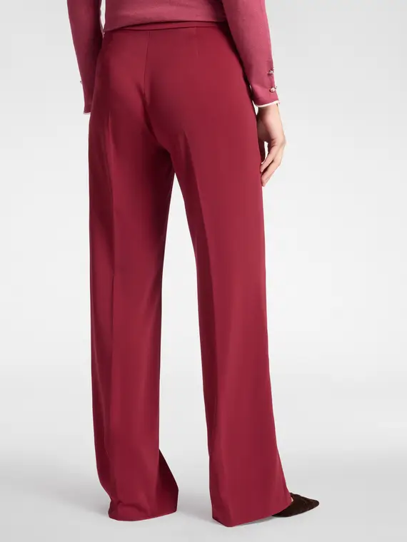 Pantaloni maschili in tessuto fluido Donna, Bordeaux miniatura 2