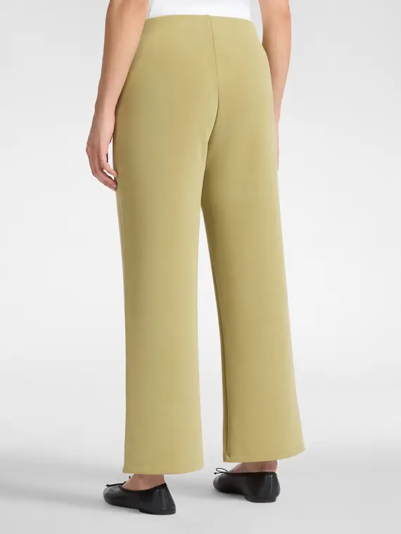 Pantaloni palazzo in scuba Donna, Verde chiaro (58 IT) miniatura 2