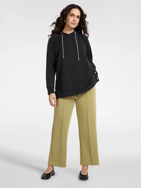 Pantaloni palazzo in scuba Donna, Verde chiaro (58 IT)