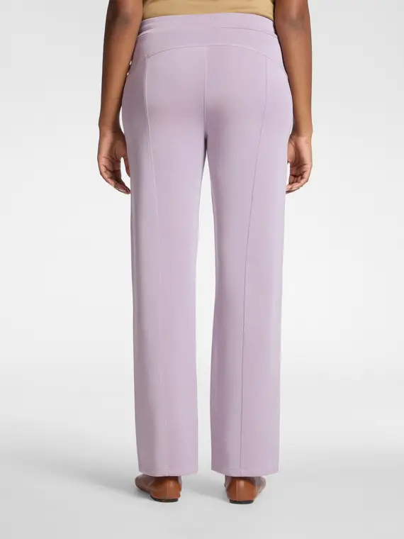 Pantaloni palazzo in scuba Donna, Viola (42 IT) miniatura 2