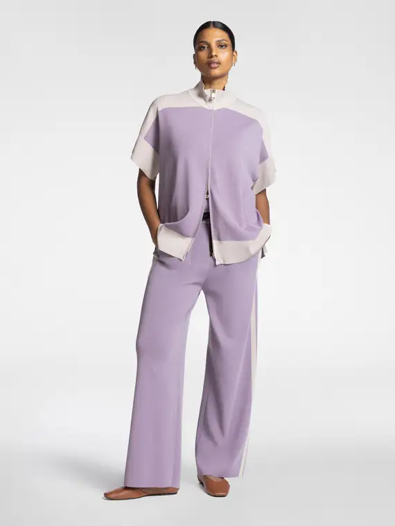 Pantaloni palazzo misto viscosa Donna, (42 IT)