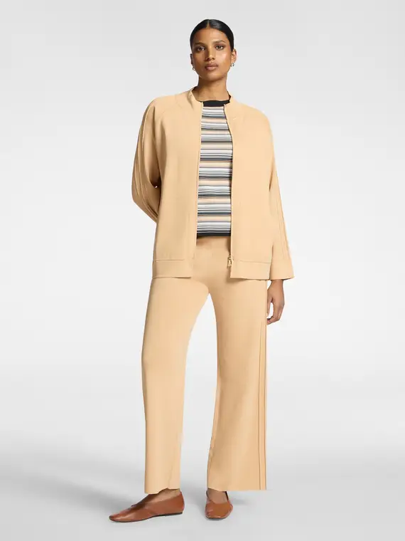 Pantaloni palazzo misto viscosa Donna, (42 IT)