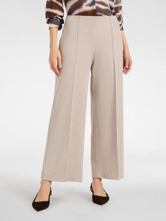 Pantaloni pull on in jersey Donna, Beige (46-48 IT) miniatura 3