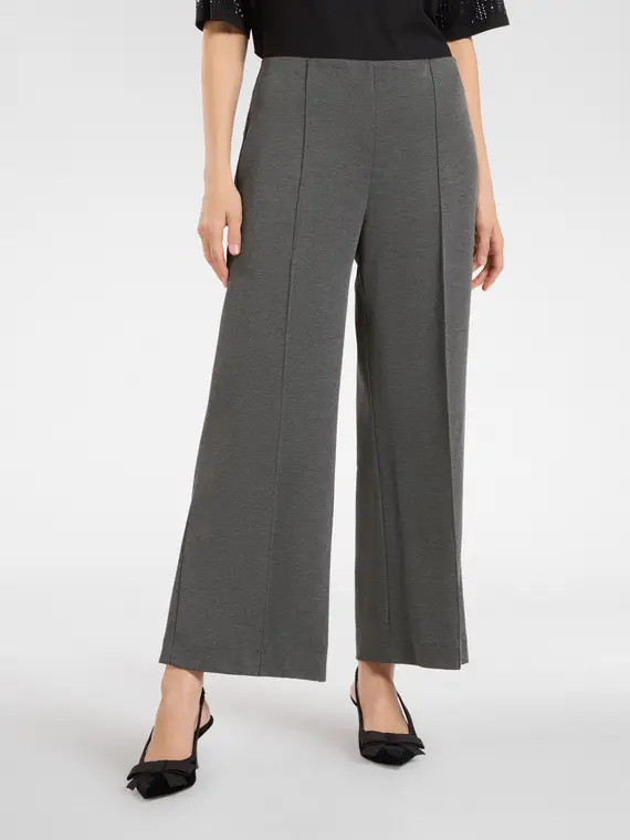 Pantaloni pull on in jersey Donna, Grigio (50 IT) miniatura 3