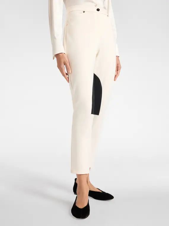 Pantaloni slim con inserto a contrasto Donna miniatura 3