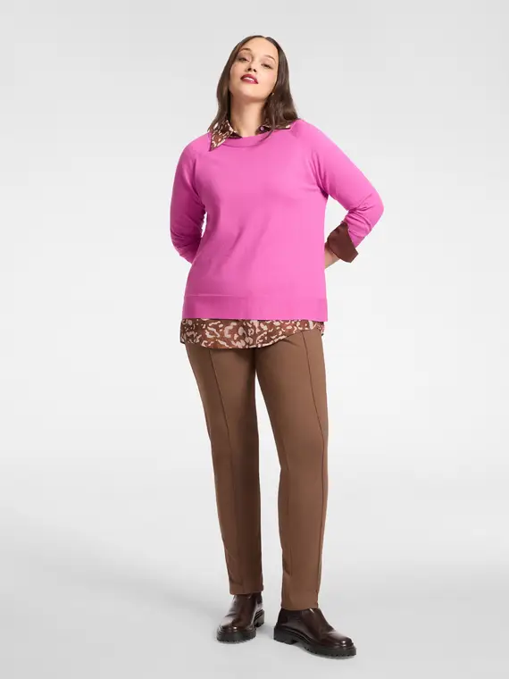 Pantaloni slim in punto Milano Donna, (42 IT)