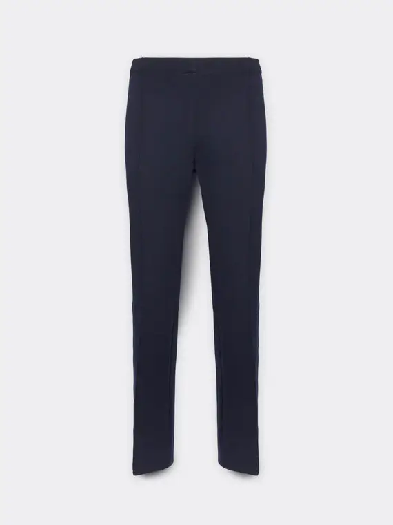 Pantaloni slim in punto Milano Donna, Blu (42 IT)
