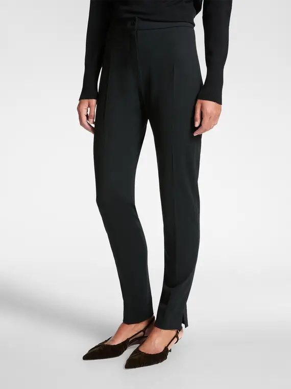 Pantaloni slim in punto Milano Donna miniatura 3