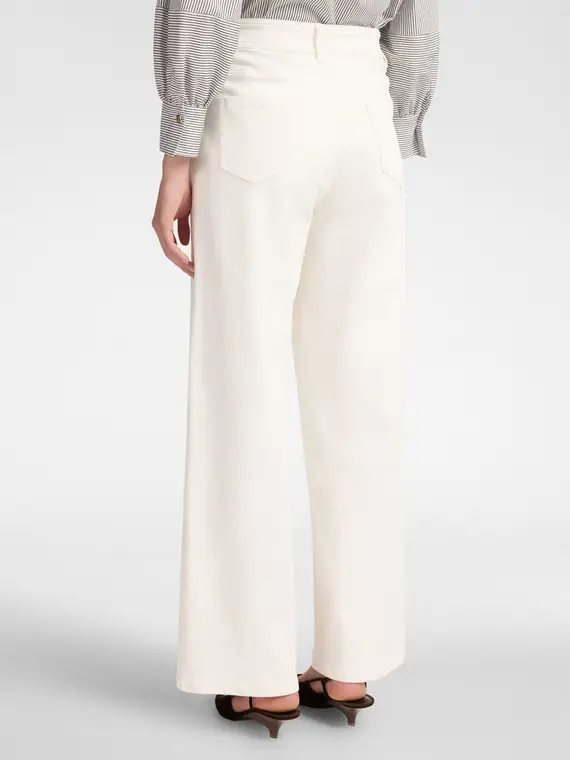 Pantaloni wide leg Donna, Bianco miniatura 2