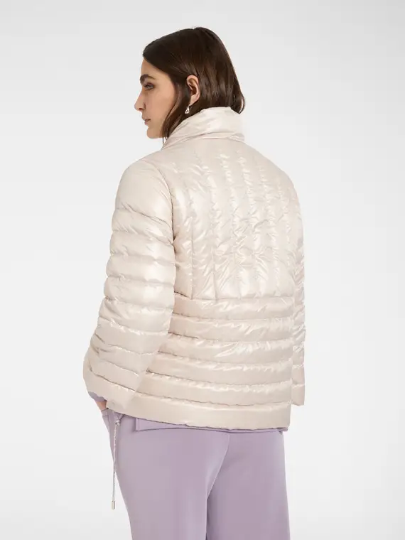 Piumino leggero trapuntato Donna, Beige miniatura 2