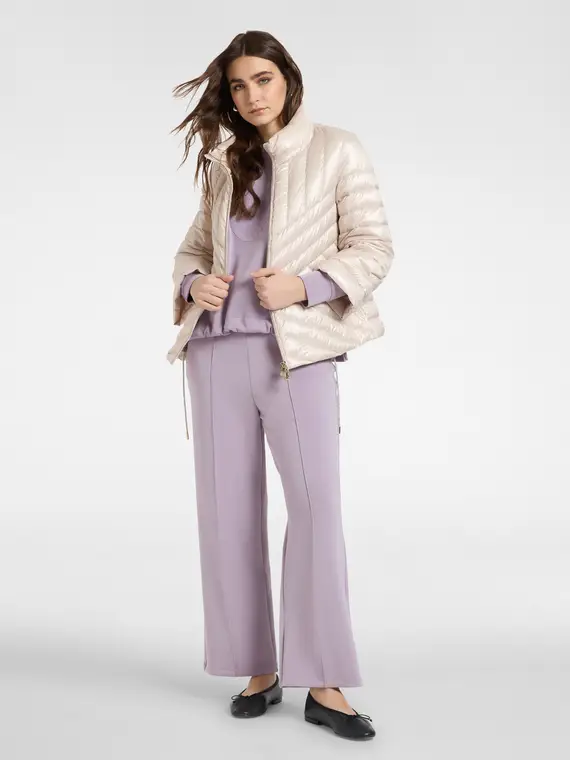 Piumino leggero trapuntato Donna, Beige miniatura 3