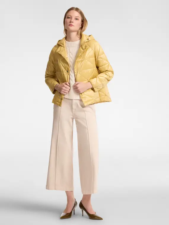 Piumino light weight trapuntato Donna, Giallo miniatura 3