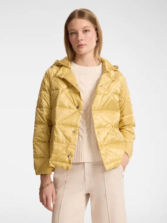 Piumino light weight trapuntato Donna, Giallo