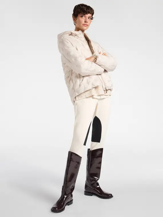 Piumino ricamato Monogram Donna, Bianco miniatura 3