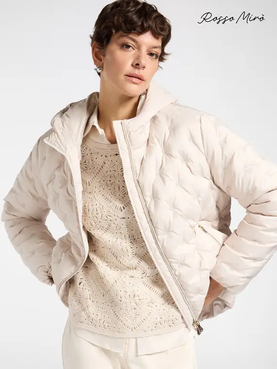 Piumino ricamato Monogram Donna, Bianco