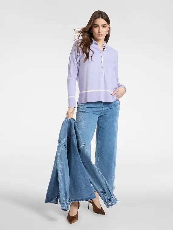 Elena Mirò Polo Donna Viola 4245144 miniatura 3