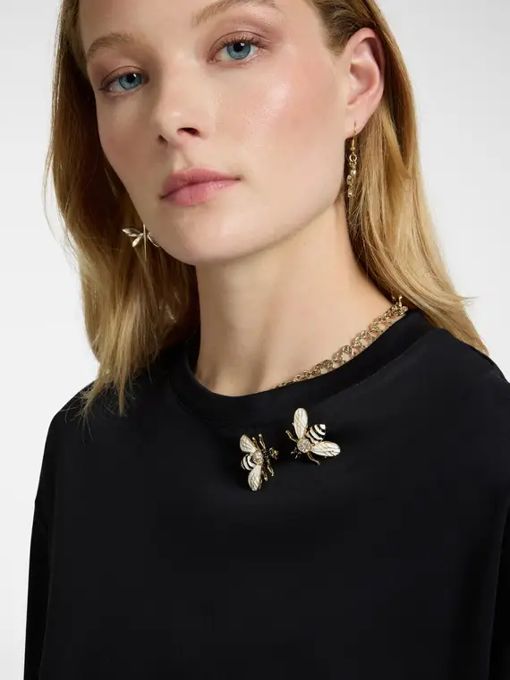 Elena Mirò T-shirt Donna Nero 2722646 miniatura 3