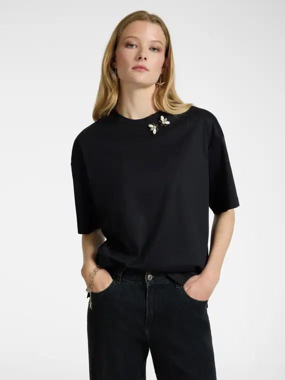 Elena Mirò T-shirt Donna Nero 2722646