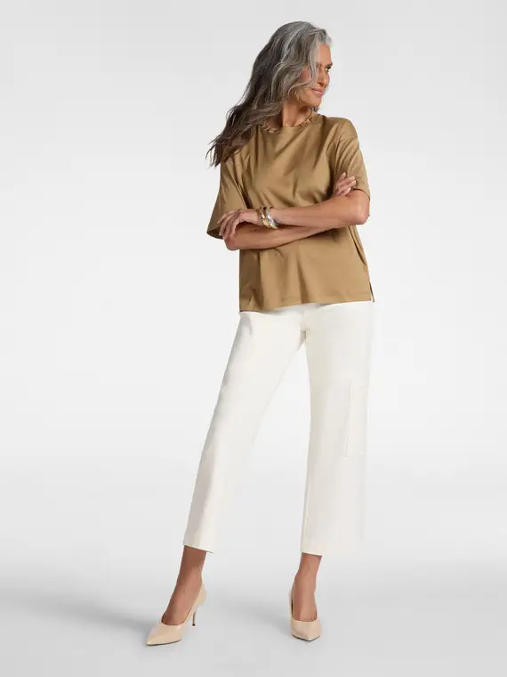 Elena Mirò T-shirt Donna Marrone 4267480 miniatura 3