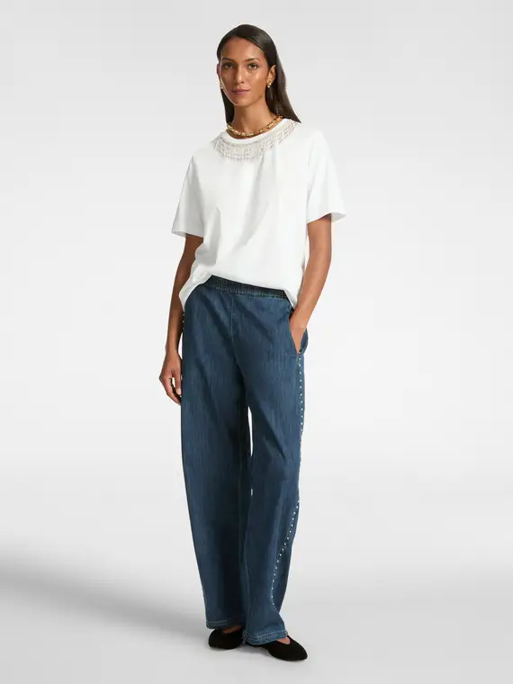 Elena Mirò T-shirt Donna Bianco 2521696 miniatura 3